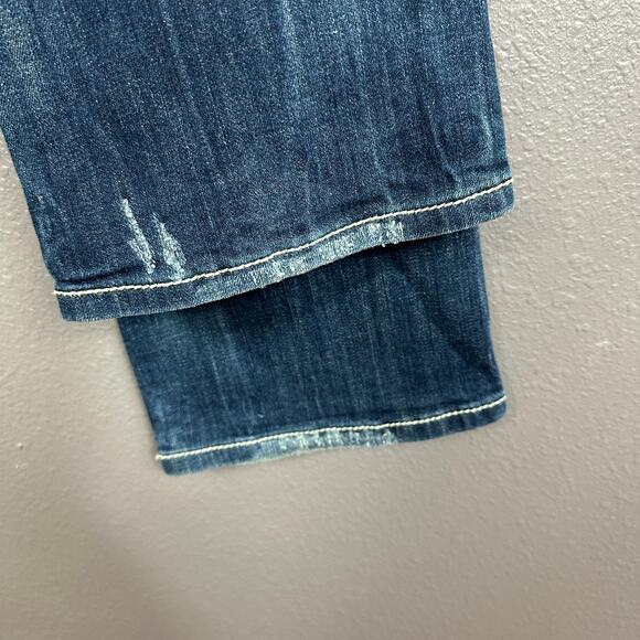 Miss Me Size 27 Sparkly Sequin Silver Bootcut Jeans Flap Pockets Dark Blue - Picture 6 of 8